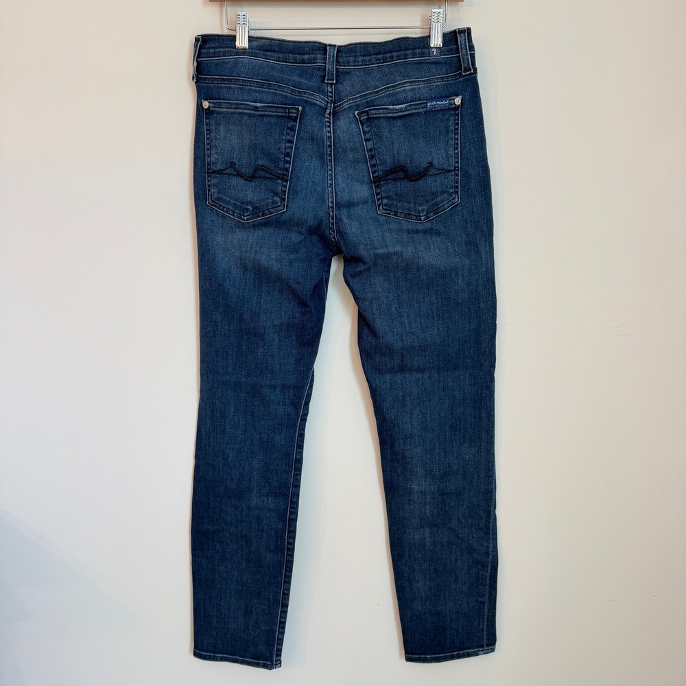7 For All Mankind Josefina Skinny Boyfriend Jeans Women's 32"x28.5" Measured - Picture 3 of 14